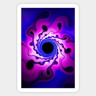 Eye of the Storm. Abstract Digital Artwork. Pink & Blue Sticker